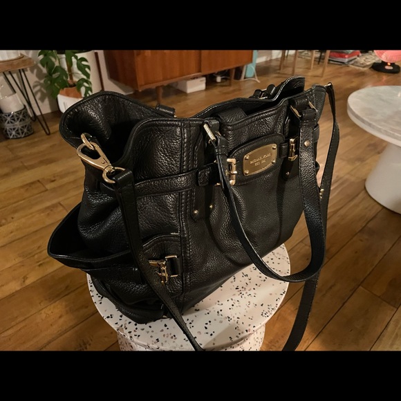 Michael Kors Black Leather Tote Bag - Picture 2 of 5